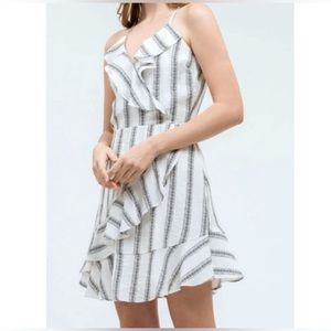 LYDELLE RUFFLE WRAP DRESS